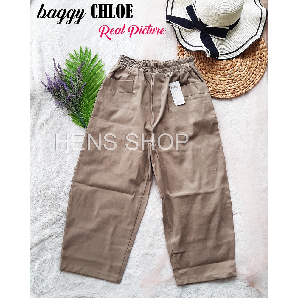 CELANA BAGGY CHLOE TWILL PREMIUM (TEBAL DAN MELAR) SIZE STANDART DAN JUMBO Dan SUPER JUMBO sampai 100KG