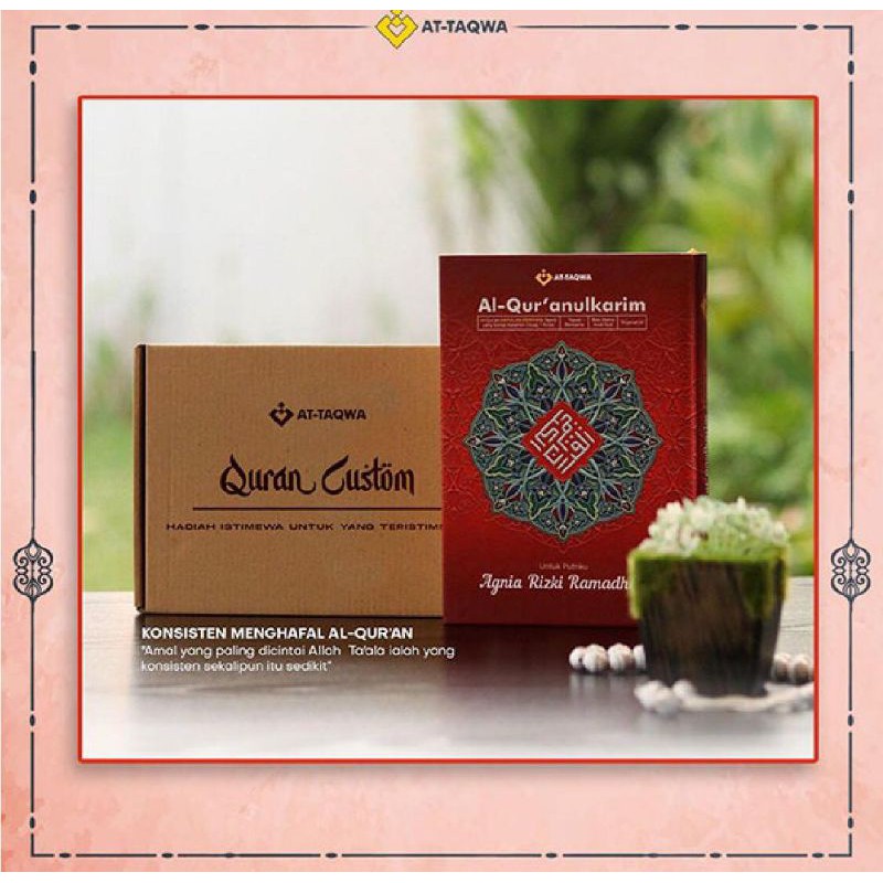 AlQuran A4 ATTAQWA REGULER Custom Nama Terjemah Perkata