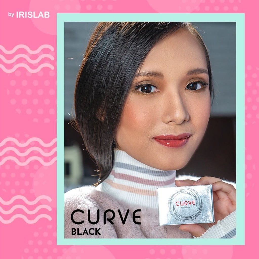 Softlens CURVE By IrisLab DIA 14.40mm Normal &amp; Minus (-0.50 s/d -3.00)  Black Grey Choco Honey / Lensa  Kontak/ BS