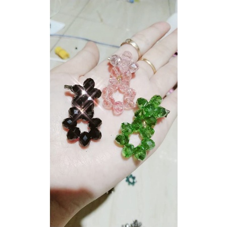 Bros ceko kristal bulat, bros anting ceko kristal