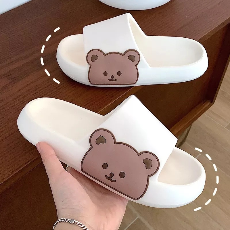 Sendal Slop Berkualitas Motif Brown Beruang Bear Empuk Import Real Pict Tmall88