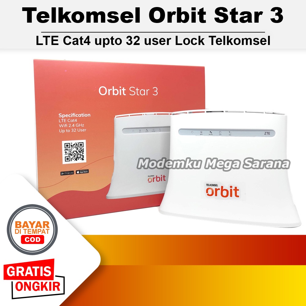 Telkomsel Orbit Star 3 ZTE MF283U Modem Wifi Home Router 4G Jogja