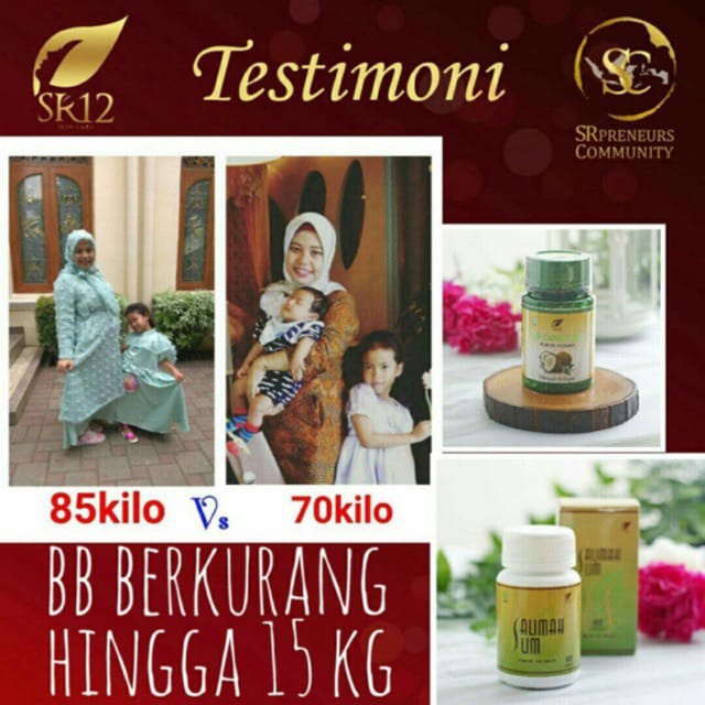 AMPUH!! Salimah Slim SR12 Pelangsing Badan Obat Diet Herbal Penurun Berat Badan BPOM 60 kapsul