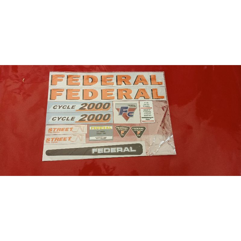 stiker sepeda federal streetcat mg 33 sx