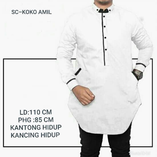koko amil putih /koko pakistan /koko pria katun putih modern