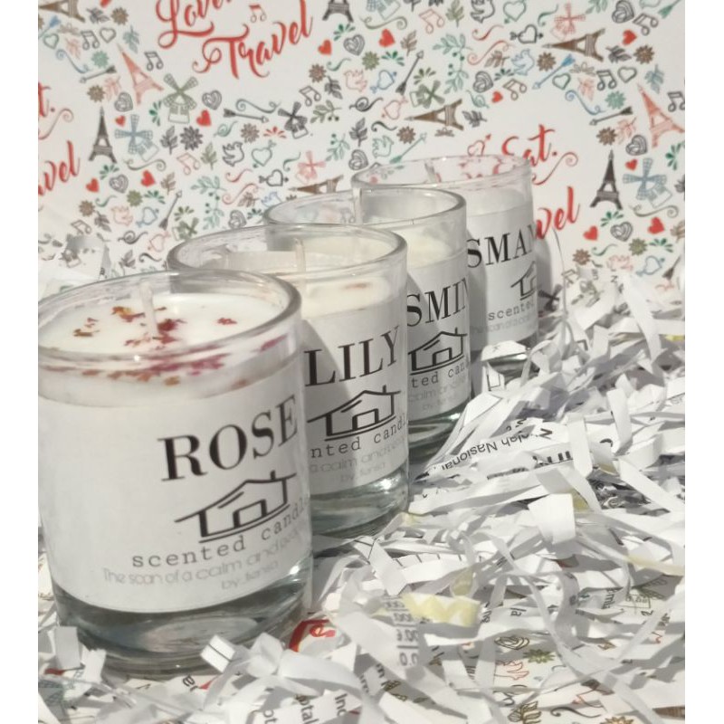 [COD]Scented Candle Lilin Aromaterapi dalam gelas Lilin Aromatherapy Candle Lilin aroma terapi