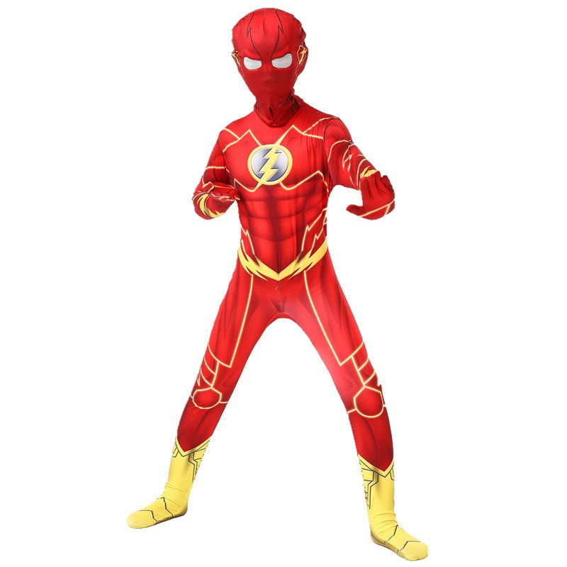 Avengers superhero pakaian anak anak anak laki-laki Zentai Flash cosplay anime kostum Celana ketat Peregangan