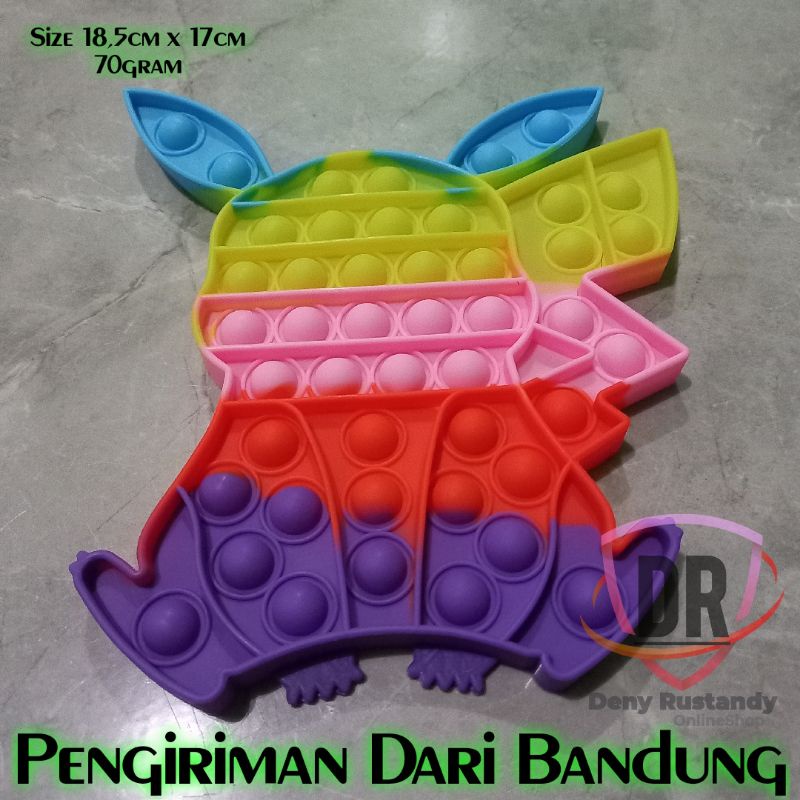 Mainan Pop It rainbow fidget Push Warna Warni Stress Relieve Toys Jumbo 20cm-8