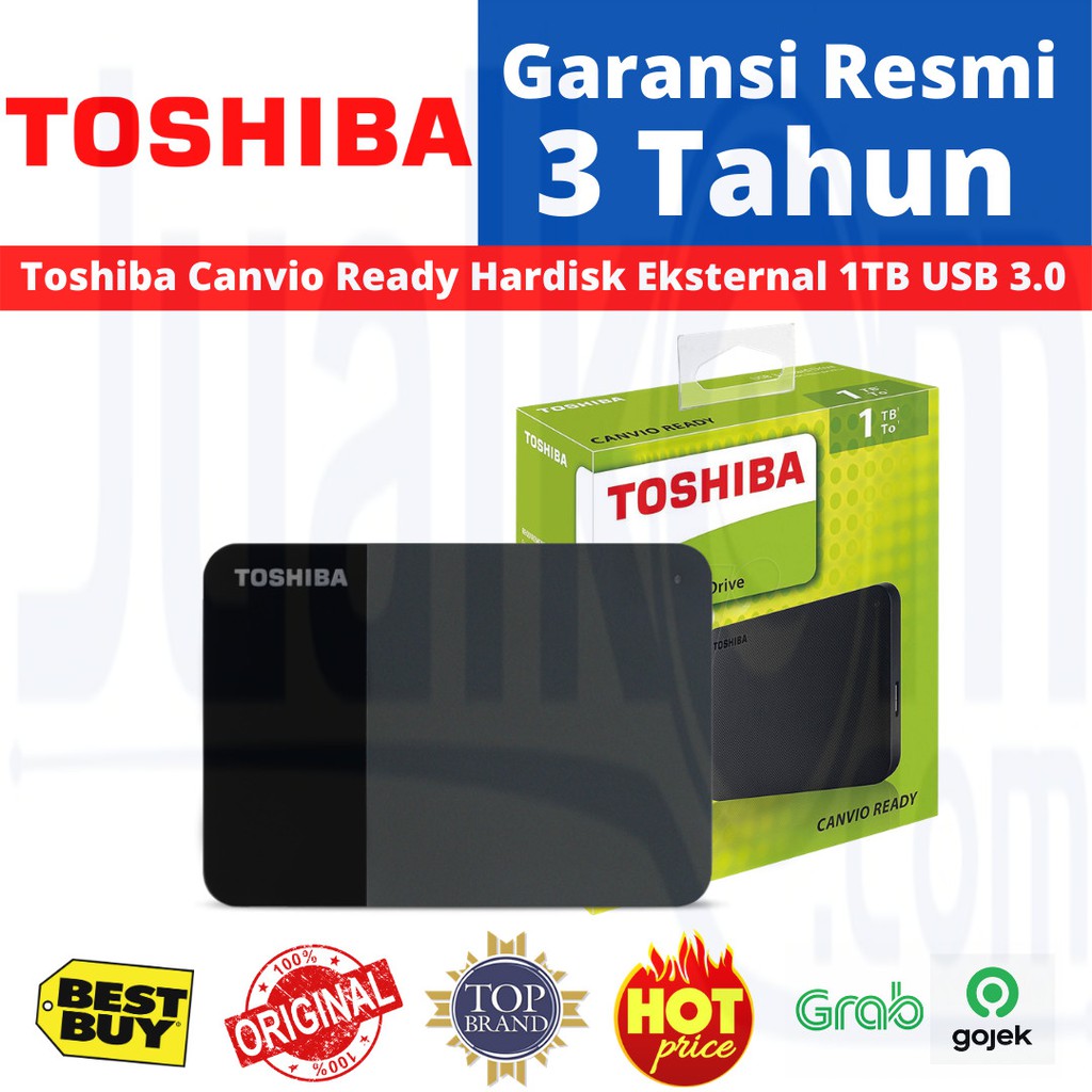 TOSHIBA Canvio Ready 1TB External HDD Garansi Resmi