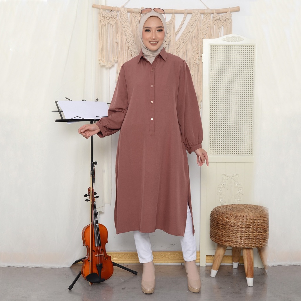 LONG TUNIK WANITA TERBARU/TUNIK BUSUI SHAKILA PREMIUM