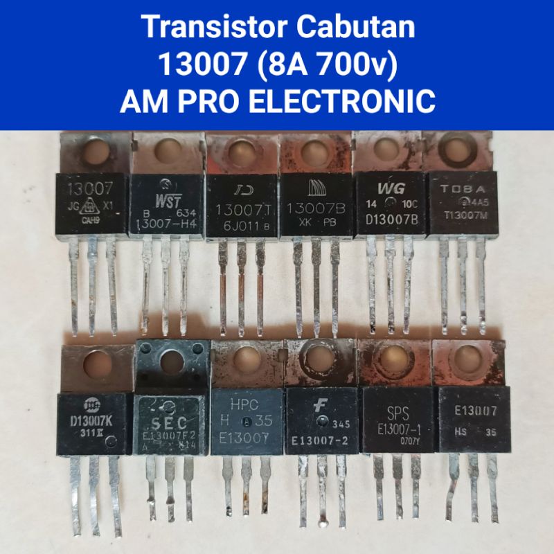 TR 13007 D13007 MJE13007 JE13007 Transistor Cabutan Original