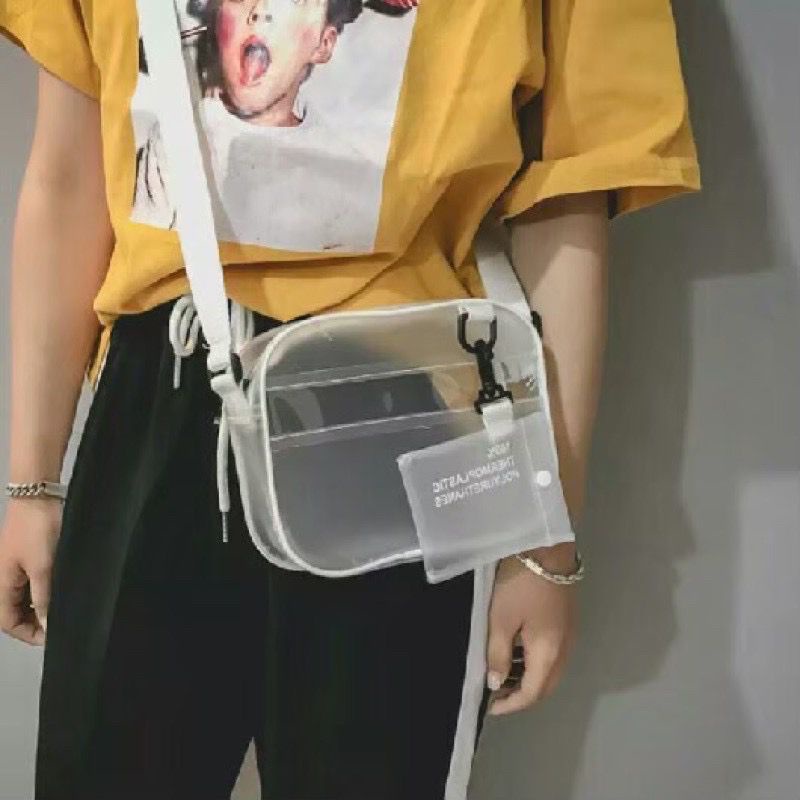 Tas Selempang Wanita 2021 Bisa COD Tas Slempang Bahu THERMOPLASTIC POLYURETHANES Free Pouches Slimbag Transparan Termurah