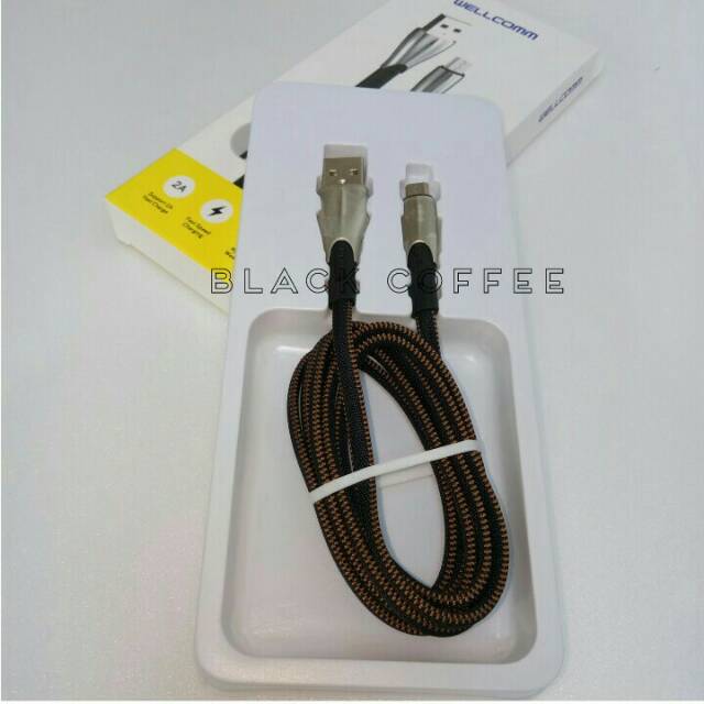 WELLCOMM MICRO ke USB cable 2A 130cm WELLCOMM MICRO to USB fast speed charging ALOY