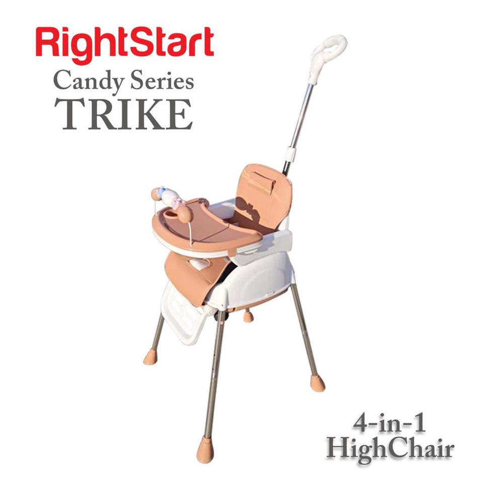 Right Start Trike Candy Roadster 4 in 1 Highchair with Handle and Wheels - High Chair Kursi Makan Anak Bayi Dengan Roda Dan Dorongan HC2385