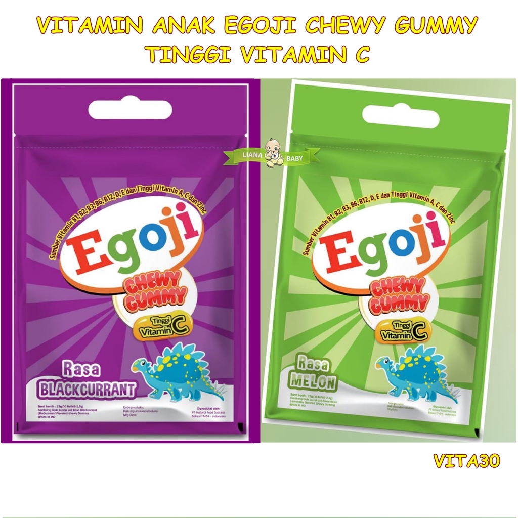 VITA30 VITAMIN ANAK EGOJI CHEWY GUMMY TINGGI VITAMIN C PER SACHET