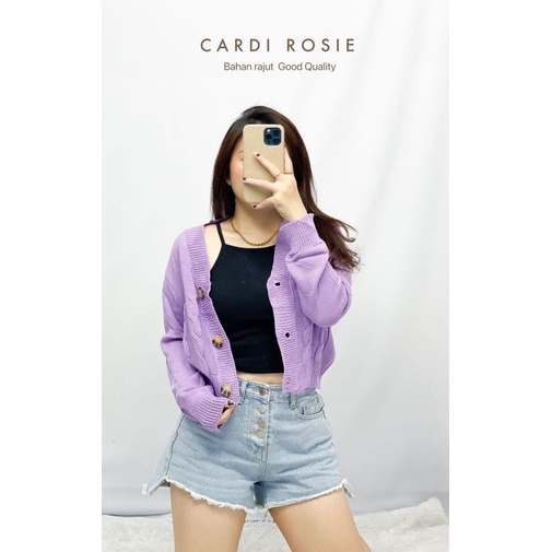 MDLV ~ CARDI ROSIE RAJUT CARDIGAN RAJUT KOREA TERBARU CARDIGAN LENGAN PANJANG CEWEK FASHION WANITA