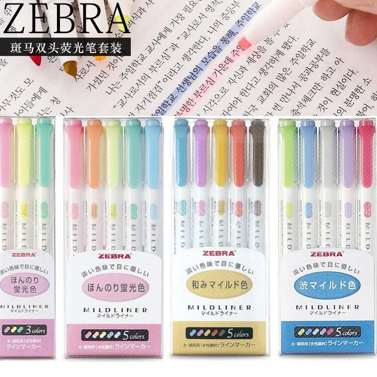 

[KODE BARANG 8339K] Zebra Mildliner Set 5 Warna