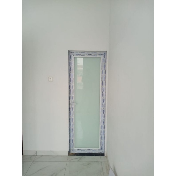 Pintu UPVC full kaca buram