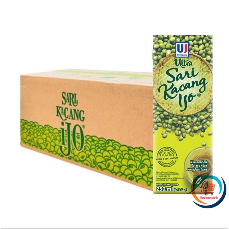 1 Dus Isi 24 pcs Sari Kacang Ijo 250 ml