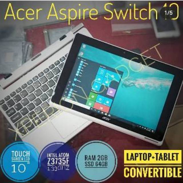 hybrid laptop + tablet 2 in 1 ACER Asus fujitsu toshiba hp bekas super mulus
