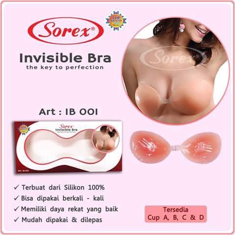 SILICON  Sorex IB 001 IB001- Invisible Bra Tanpa Tali BH Tempel Silicon Sorex IB 001 Dijamin Murah - BRA PESTA TANPA TALI BRA TEMPEL / NEMPEL - SILICON MEREK -YT COLLECTION