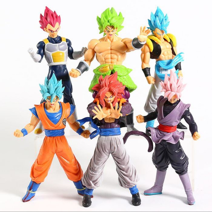 Action Figure Model Anime Dragon Ball Z DBZ Son Goku Vegeta Gotenks Broly Bahan PVC Ukuran 18cm