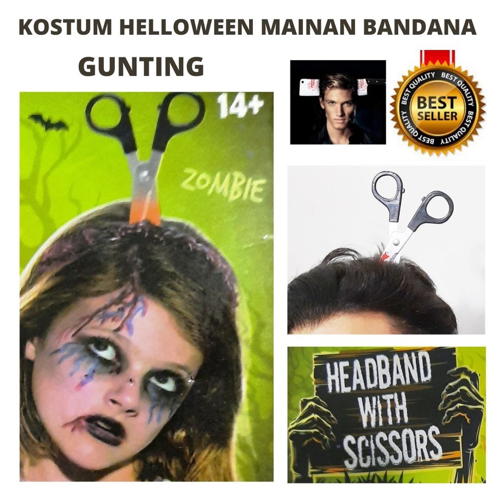 Mainan Unik Kostum Helloween Bendo Bandana Bando Kepala Ditusuk  114112