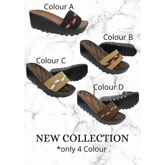 Promo Buy 1 Get 1 Sandal Wedges Sol 5 cm,NEW COLLECTION SENDAL TURKI WANITA ORIGINAL IMPORT ASISA 03