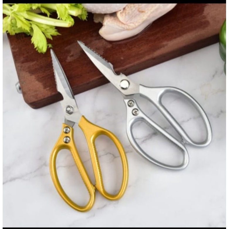

Gunting Dapur Ajaib Serbaguna MultiFungsi Menggunting Ayam Ikan Daging - Silver Gold