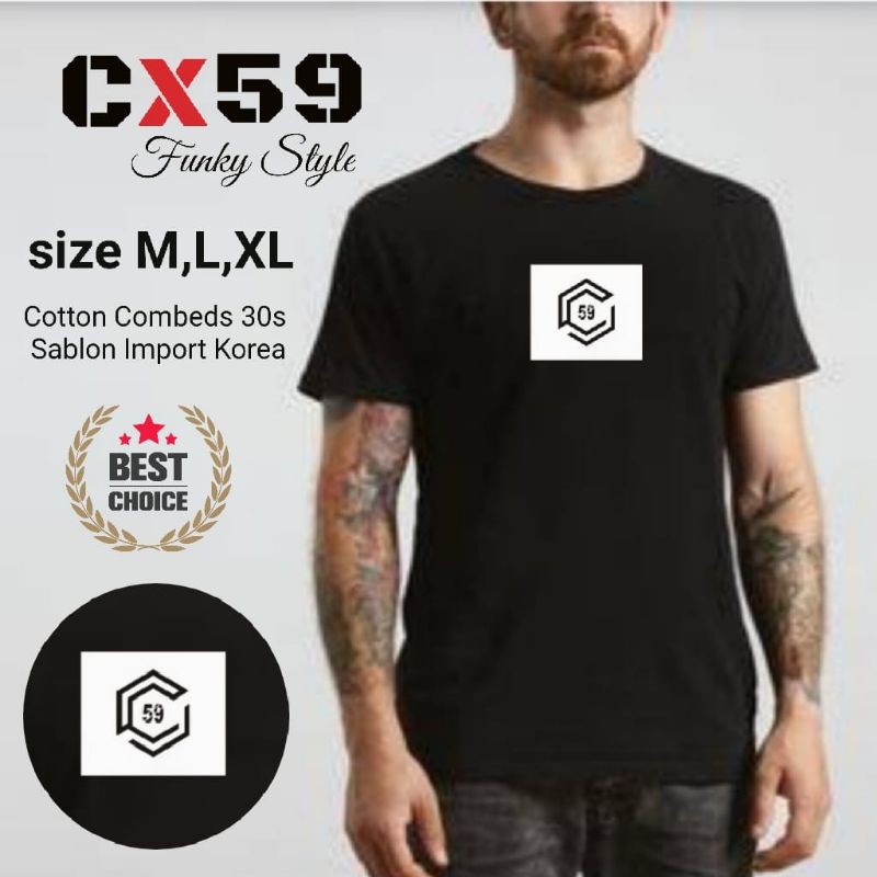 kaos distro original CX59 motif simole c59 kotak