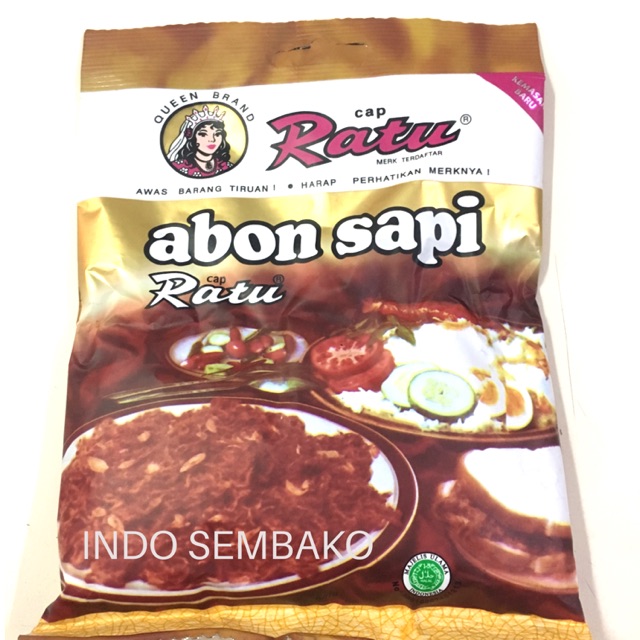 

Abon Sapi Cap Ratu 90 gram / Abon Ratu 90g