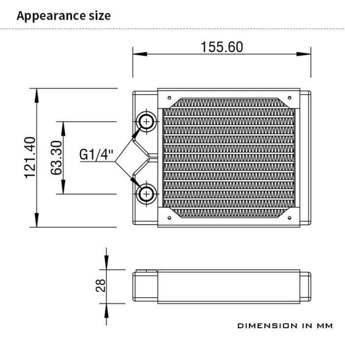 BARROW Dabel-28a 120 Cooper Radiator 120mm White (Ketebalan 28mm)