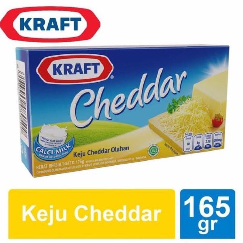 

Keju Kraft Cheddar 165gr