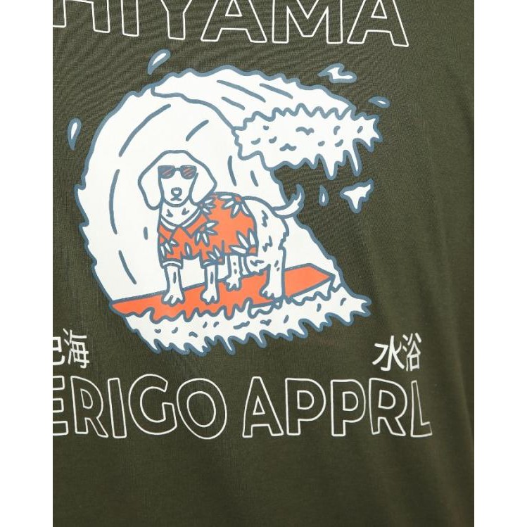 Erigo T-Shirt Hiyama Surfing Olive - XXL