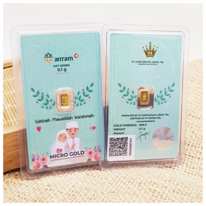 SAMAWA Wedding Gift Series | Kado | Hampers | Antam Micro Gold 0.1gr , 0.25gr