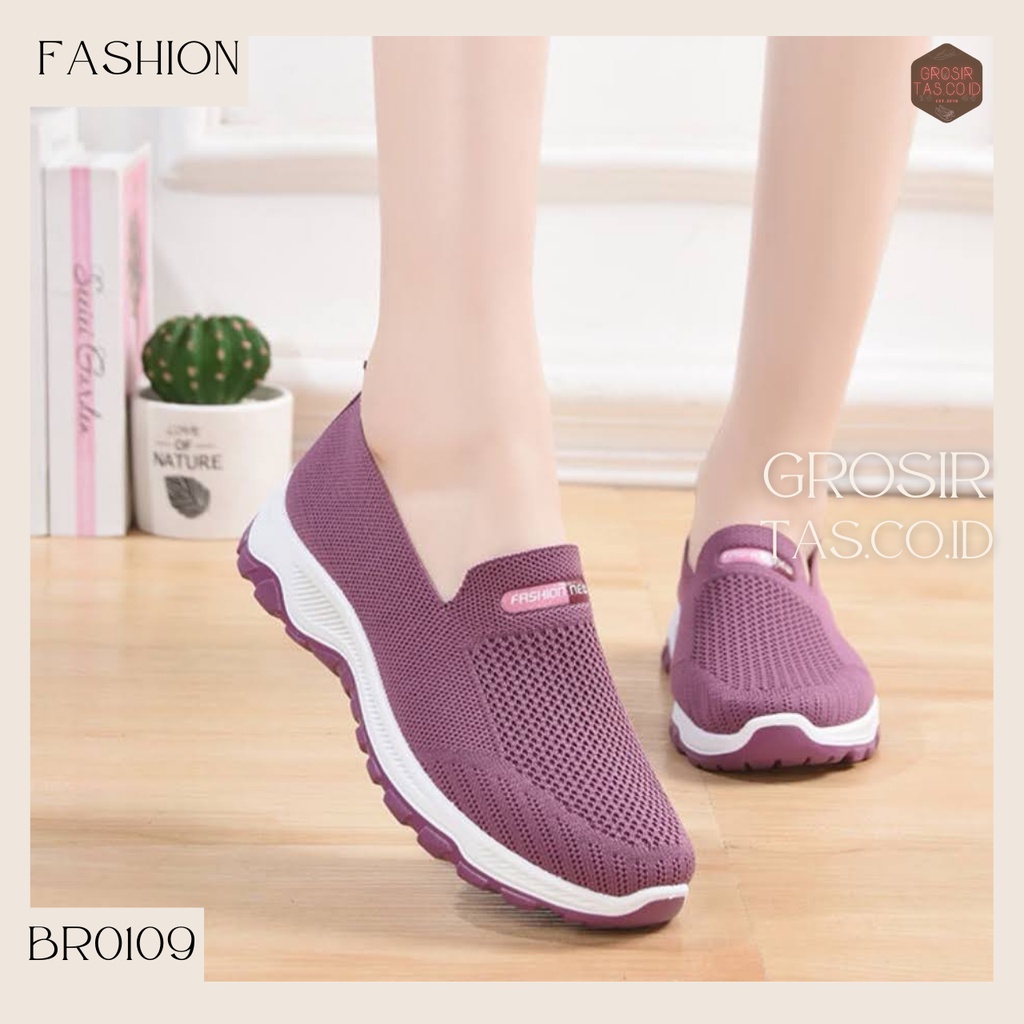 GROSIRTAS LV0109 Sepatu Slip On Wanita Import Sepatu Sport Slip On Fashion Sport Shoes Wanita Korean