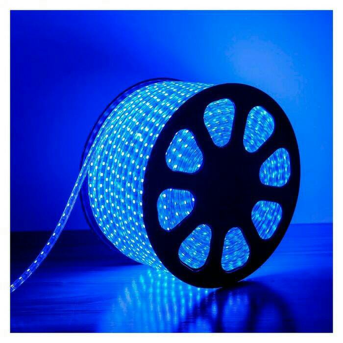 1M LAMPU LED STRIP BIRU SMD 5050 BLUE PER ROPE LIGHT WATERPROFF SELANG LISTRIK 220v DEKORASI PLAFON