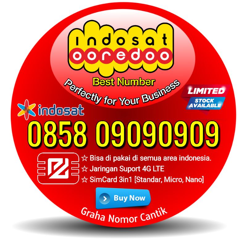 Nomor Cantik Indosat Kuartet ABABABAB 09090909 - Nomor Cantik IM3 09090909