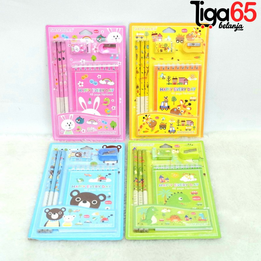 365 STATIONERY SET #40134 Buku &amp; Alat Tulis Anak / Karakter Fancy Gambar Lucu