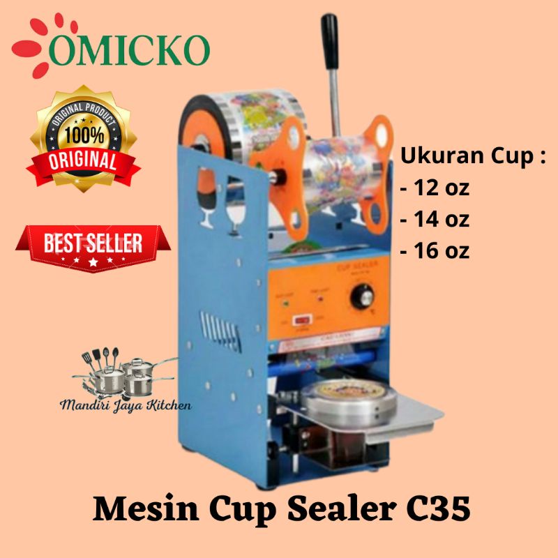 Omicko Sealing Machine/Mesin Cup Sealer/Press Glass C35