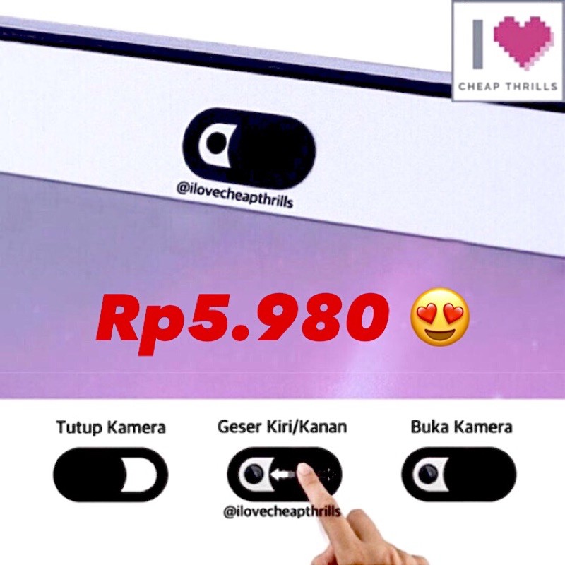 [TERLARIS] WEBCAM KAMERA COVER STICKER PELINDUNG DAN