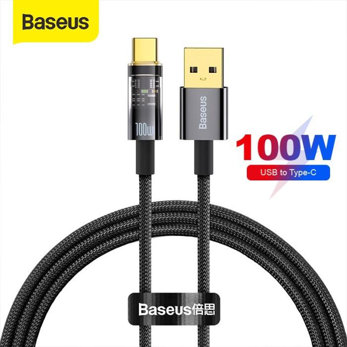 Baseus Cable USB to Type C Poweroff - 100W - Explorer Series - Auto Disconnect - Garansi Resmi 6 Bulan