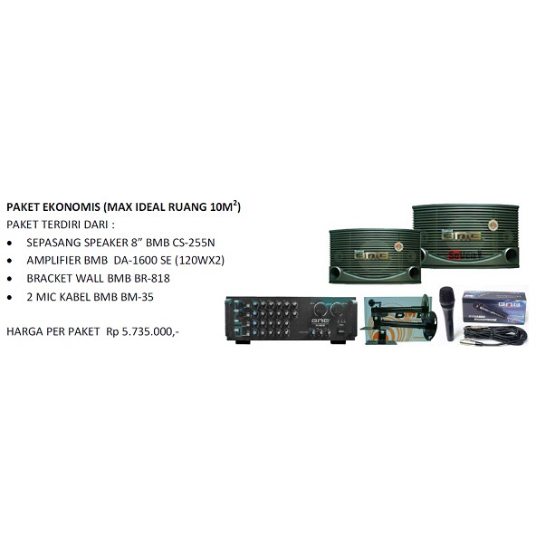 Paket Speaker Karaoke Merk Bmb Ekonomis