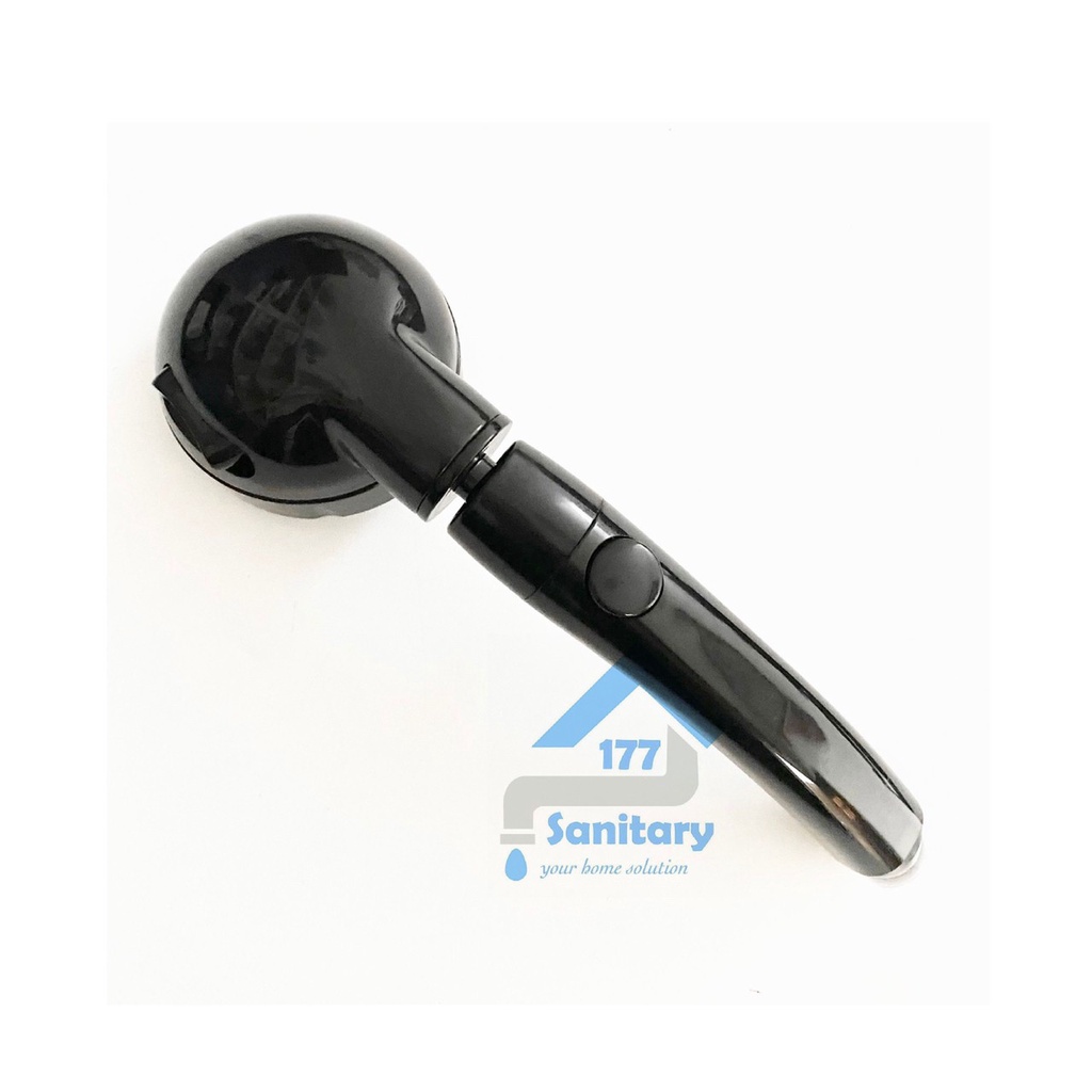 KEPALA Super Shower Hemat Air 3in1 BLACK ON OFF 01B- HEAD Hand Shower mandi semprotan turbo HITAM