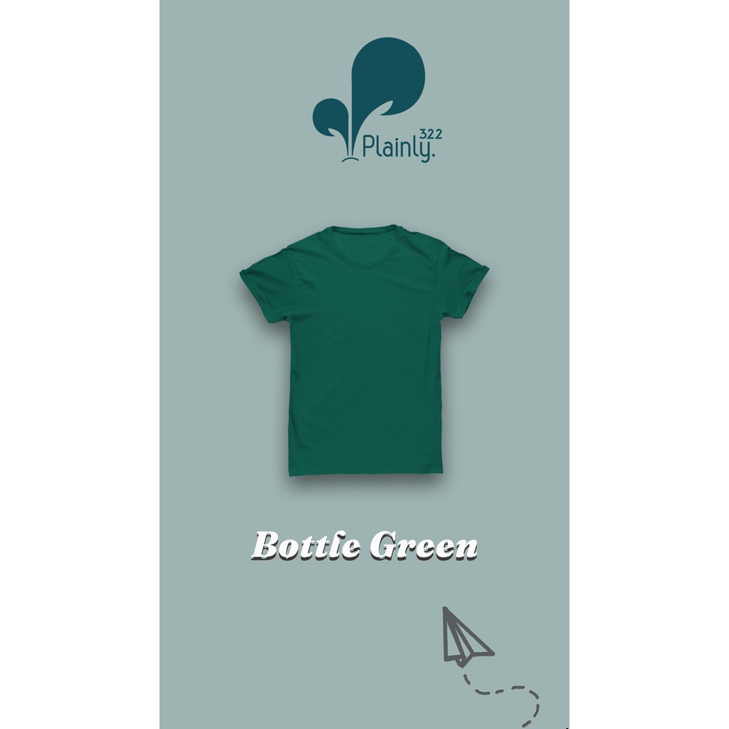 Kaos Polos Hijau Botol