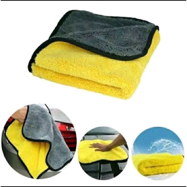 Kain Lap Microfiber Motor Dan Mobil Super Halus Di Dua sisi Daya serap maksimal Multiguna Fazzio Vario Pcx Nmax Aerox Adv150 DLL