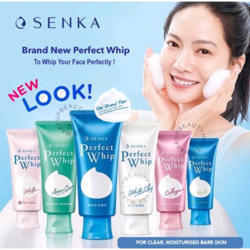 SENKA Facial Foam Perfect Whip | White Clay | Whip Fresh | Vibrant White Pembersih Wajah Original 100% BPOM