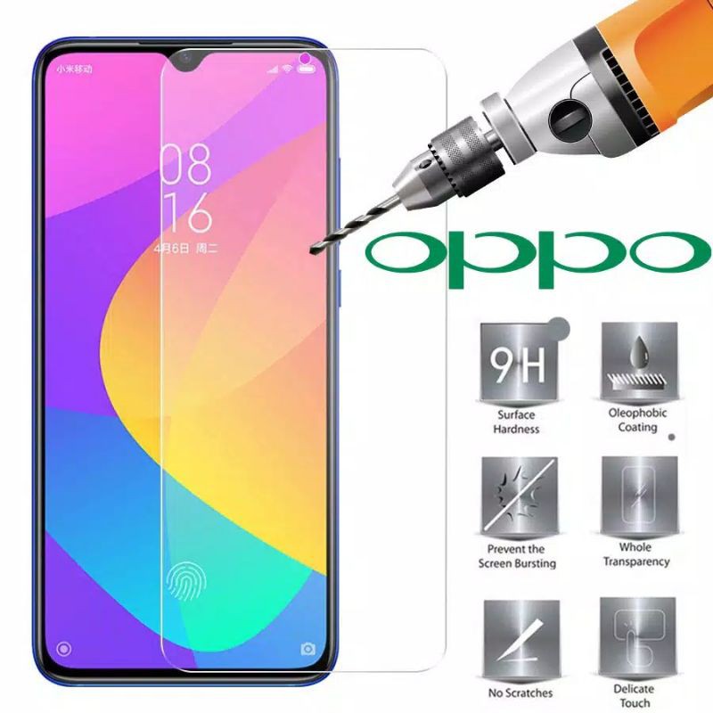 TEMPERED GLASS OPPO A33/A37/A53/A52/A92/A12/A1K/A12/A5S/A3S/A57/A5 2020/A9 2020 NON PACKING