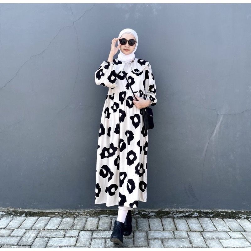 (BISA COD) GAMIS RAYON PREMIUM /MIDI DRESS VIRAL TIKTOK/MIDI DRESS VIRAL TIKTOK / BISA COD