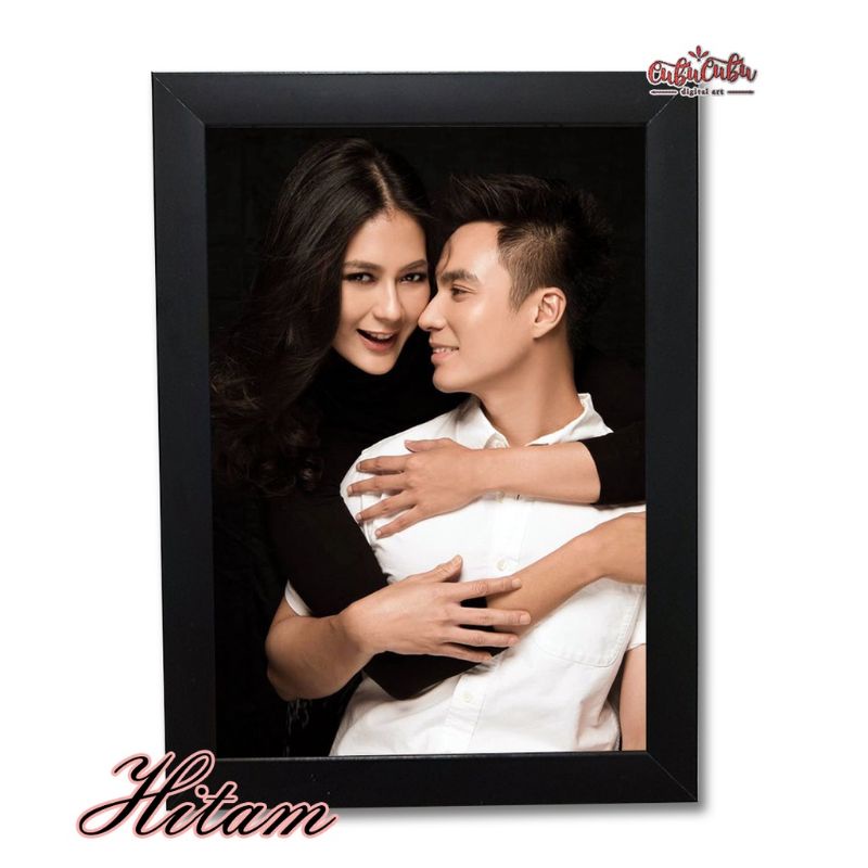 Cetak Foto + Bingkai Kaca 10R /20x25 cm Minimalis dan Motif Ukir
